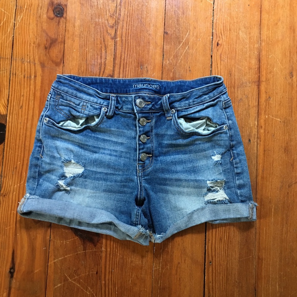 High Waisted Button Shorts •Sale•